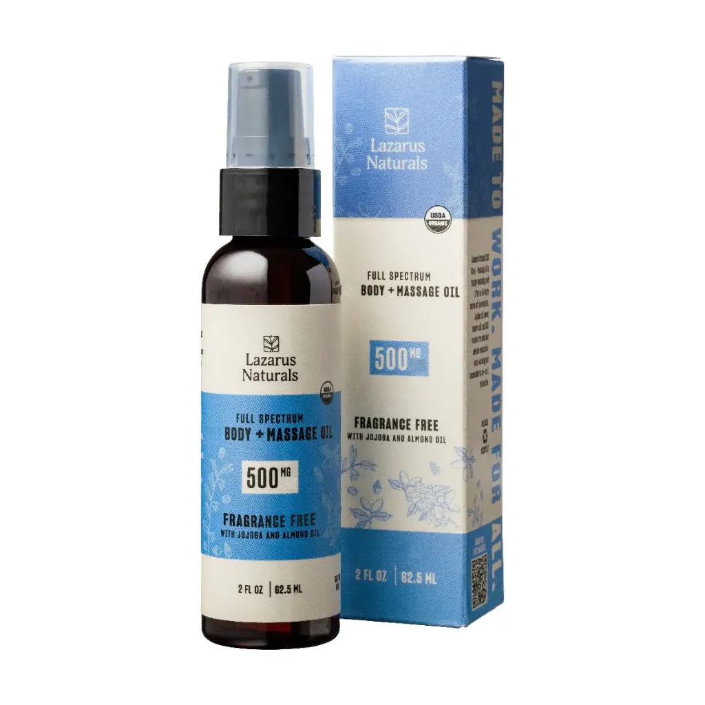 Lazarus Naturals Body & Massage Oil 500mg Lazarus Naturals Body & Massage Oil 500mg