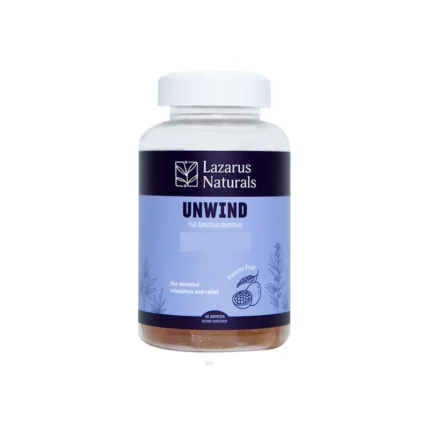 Lazarus Naturals Unwind Full Spectrum Gummies passion fruit
